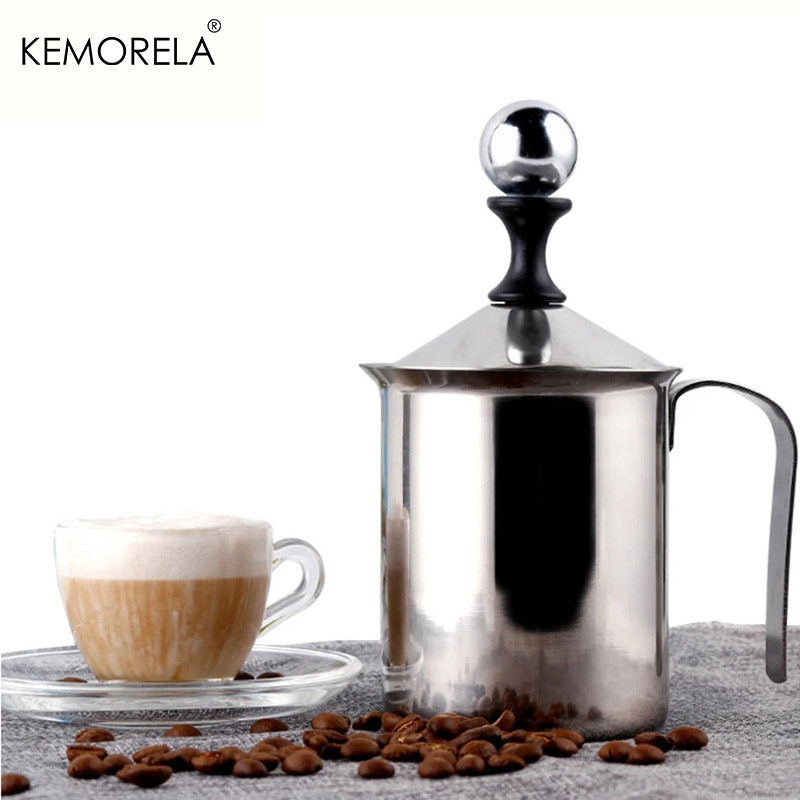 Kitchen Gadgets Blender - 400ML Stainless Milk Frother Foam Maker