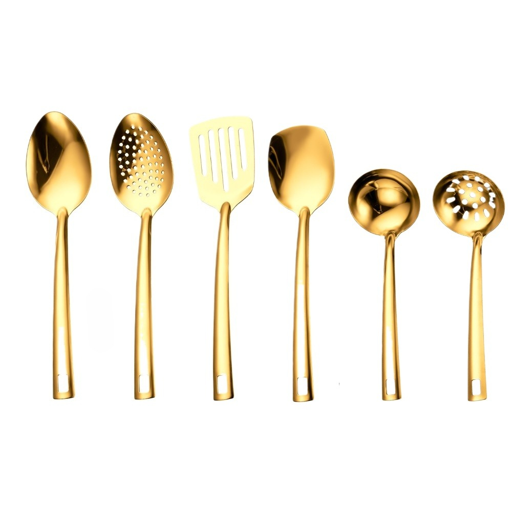Kitchen Gadgets Under 100 - 6pcs Stainless Steel Cooking Spoons Slotted