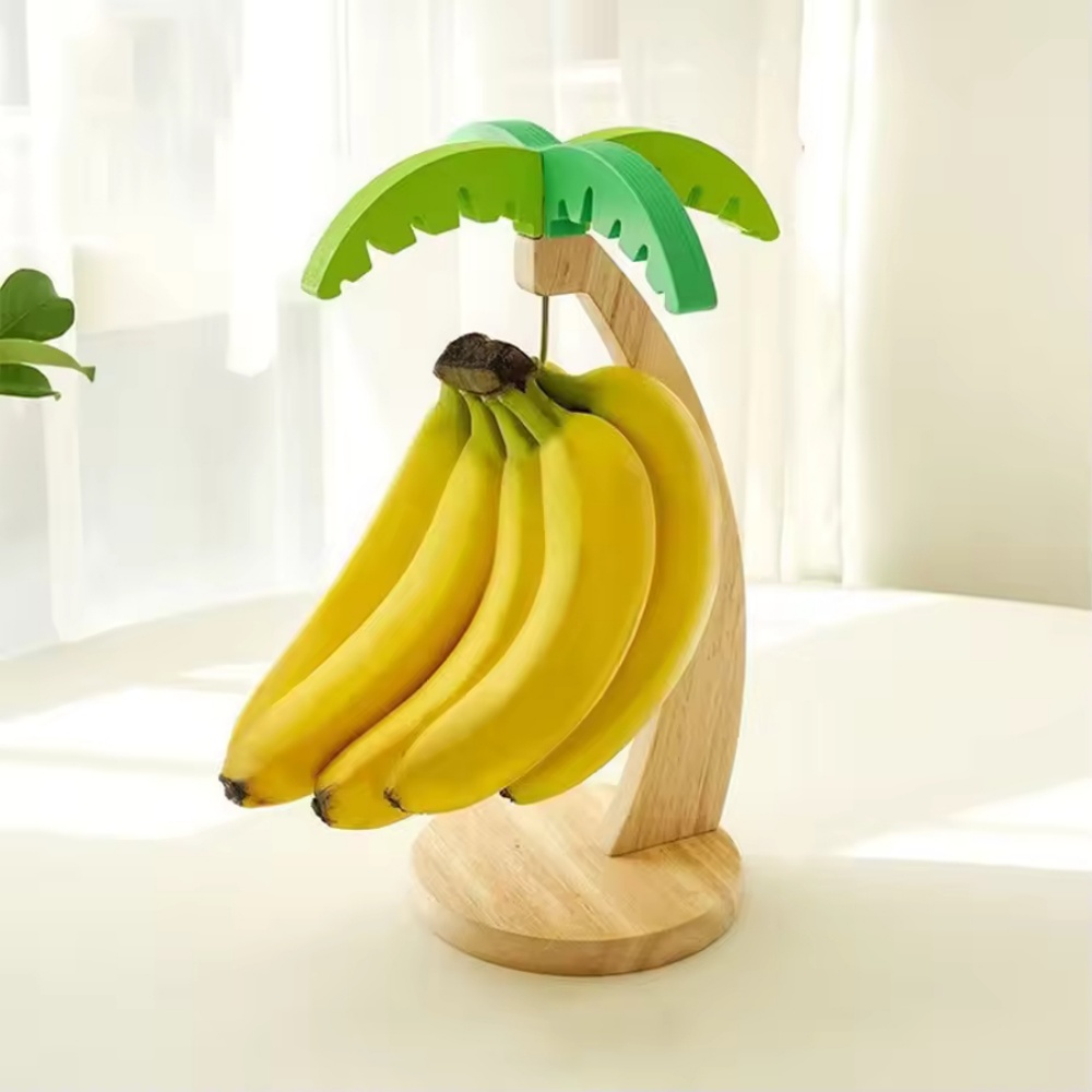 Kitchen Gadgets Modern - Modern Minimalist Wooden Banana Hanger Palm