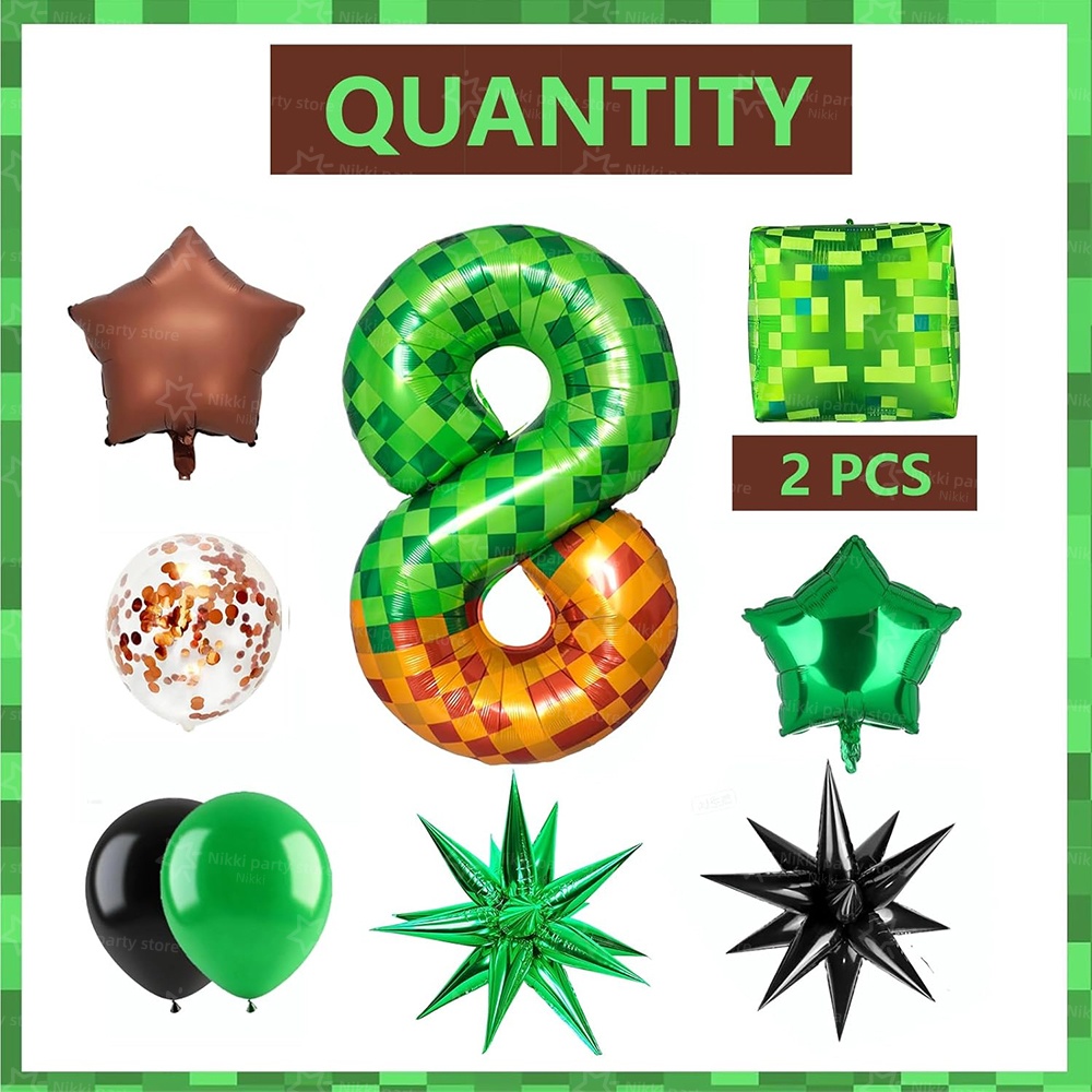 Pixel Miner Number Foil Balloo - Kitchen Gadgets Videos recension och pris