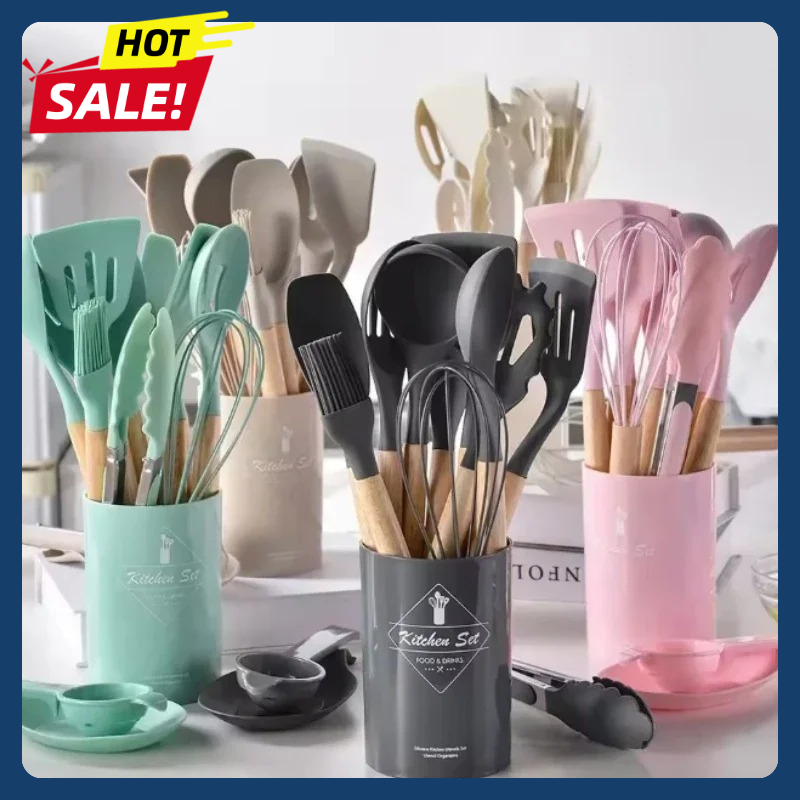 12Pcs Silicone Utensils Set No - Kitchen Gadgets Under 100 recension och pris
