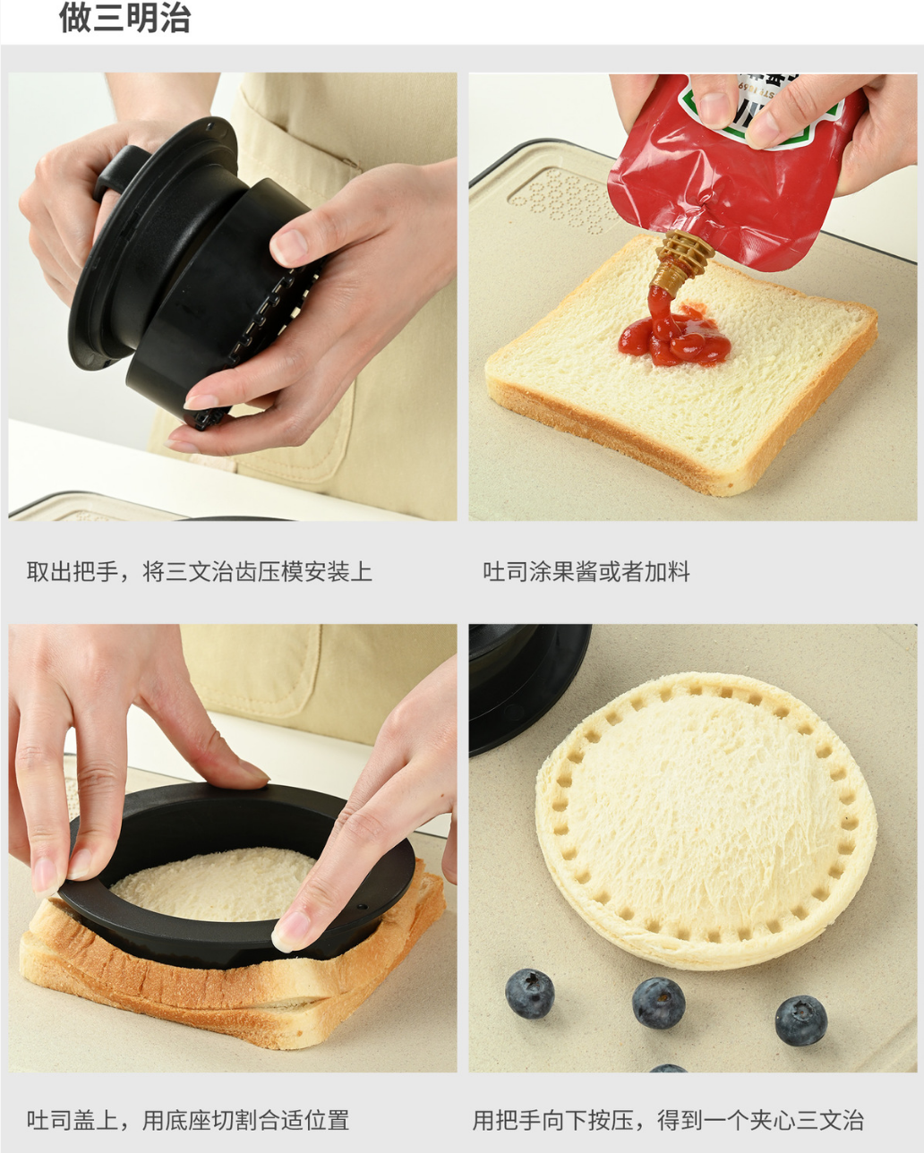 4-in-1 Round Hamburger Burger  - Kitchen Helper Gadgets recension och pris