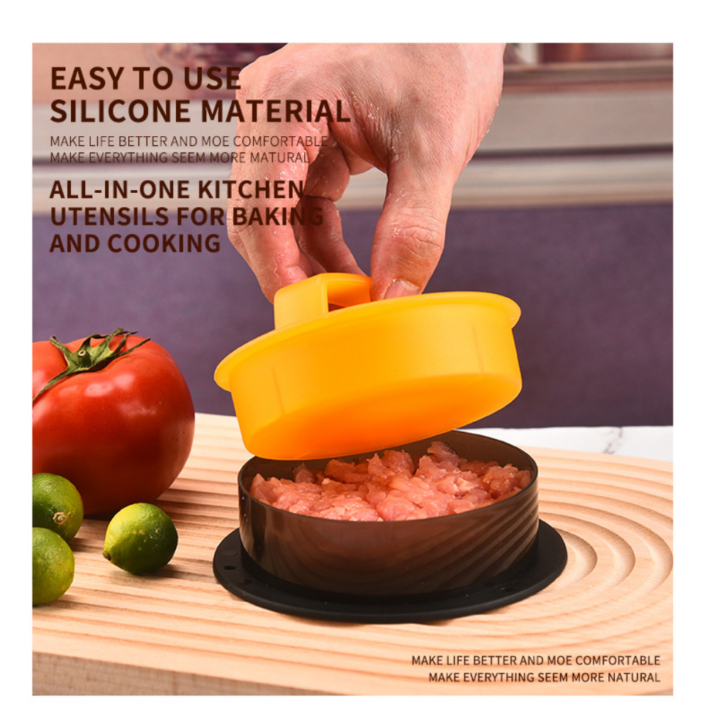 Round Hamburger Burger Press B - Kitchen Helper Gadgets recension och pris