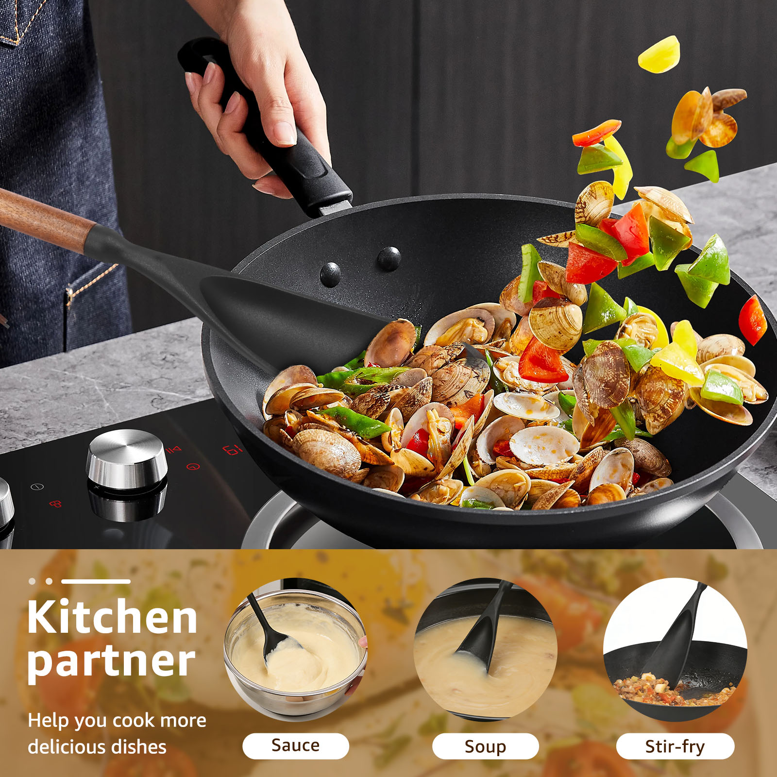Silicone Cooking Spatula Spoon - Kitchen Gadgets Under 100 recension och pris
