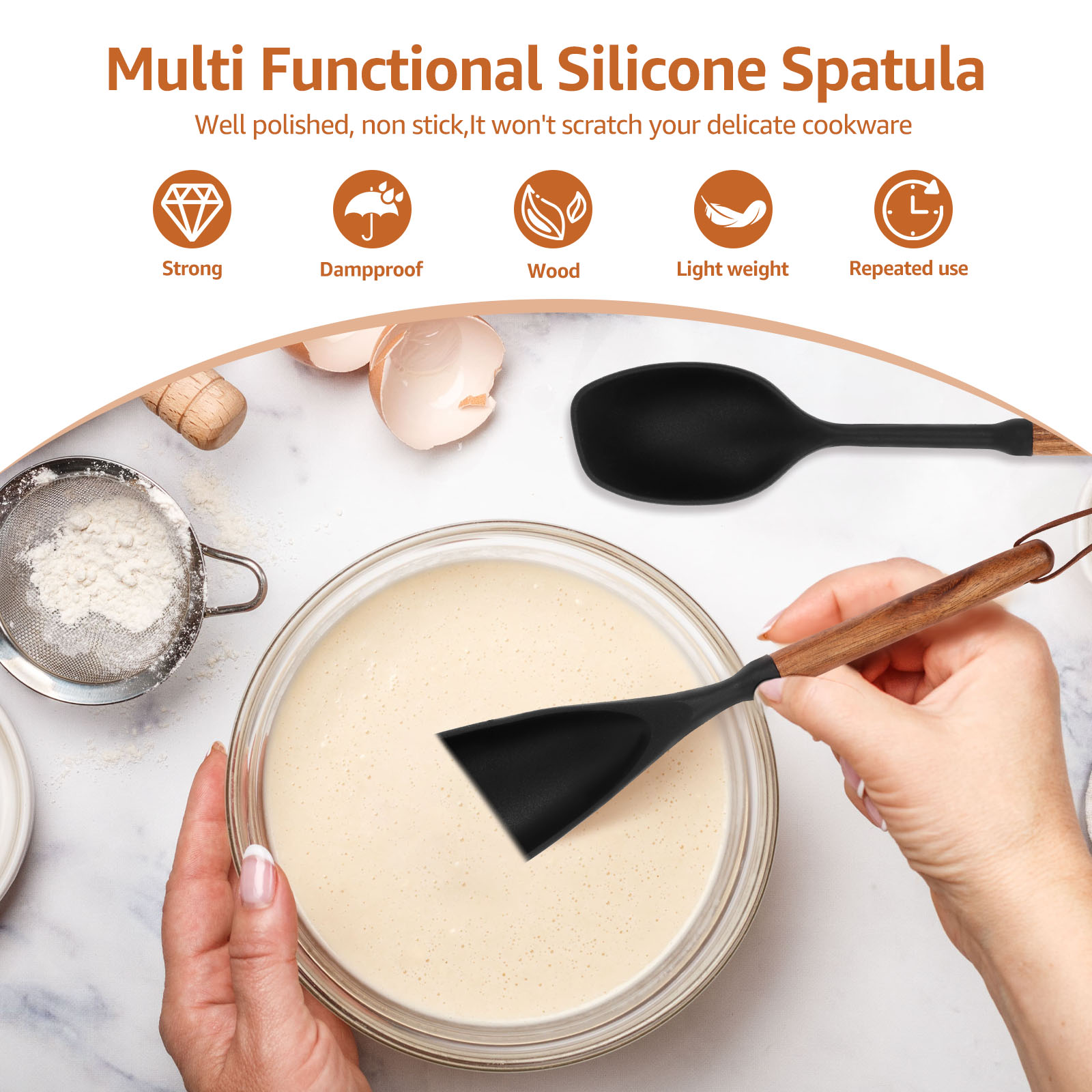 Silicone Cooking Spatula Spoon - Kitchen Gadgets Under 100 recension och pris