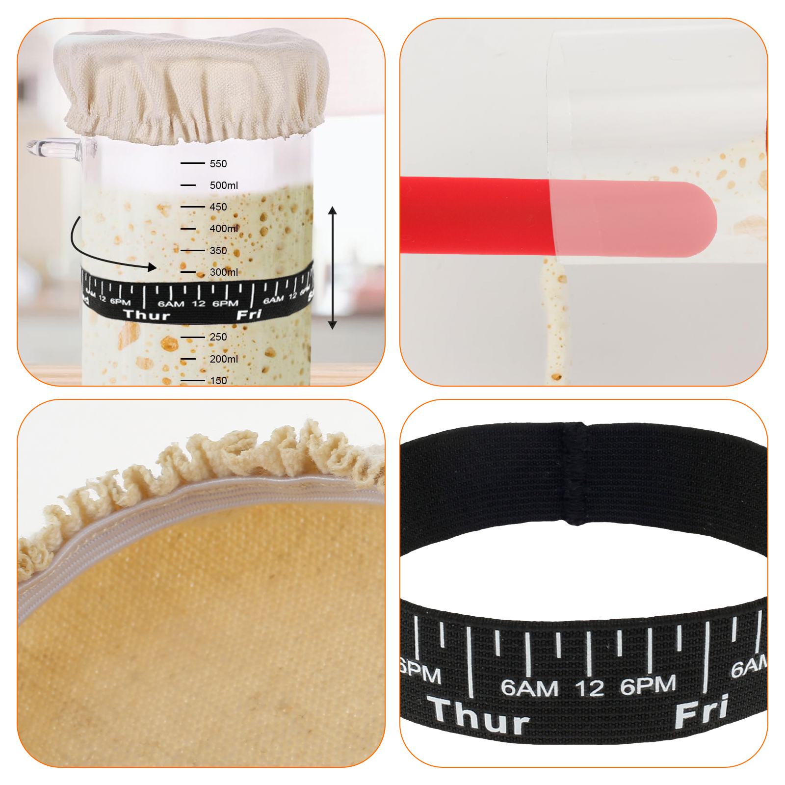 7Pcs Dough Starter Jar Laber S - Kitchen Gadgets Under 100 recension och pris