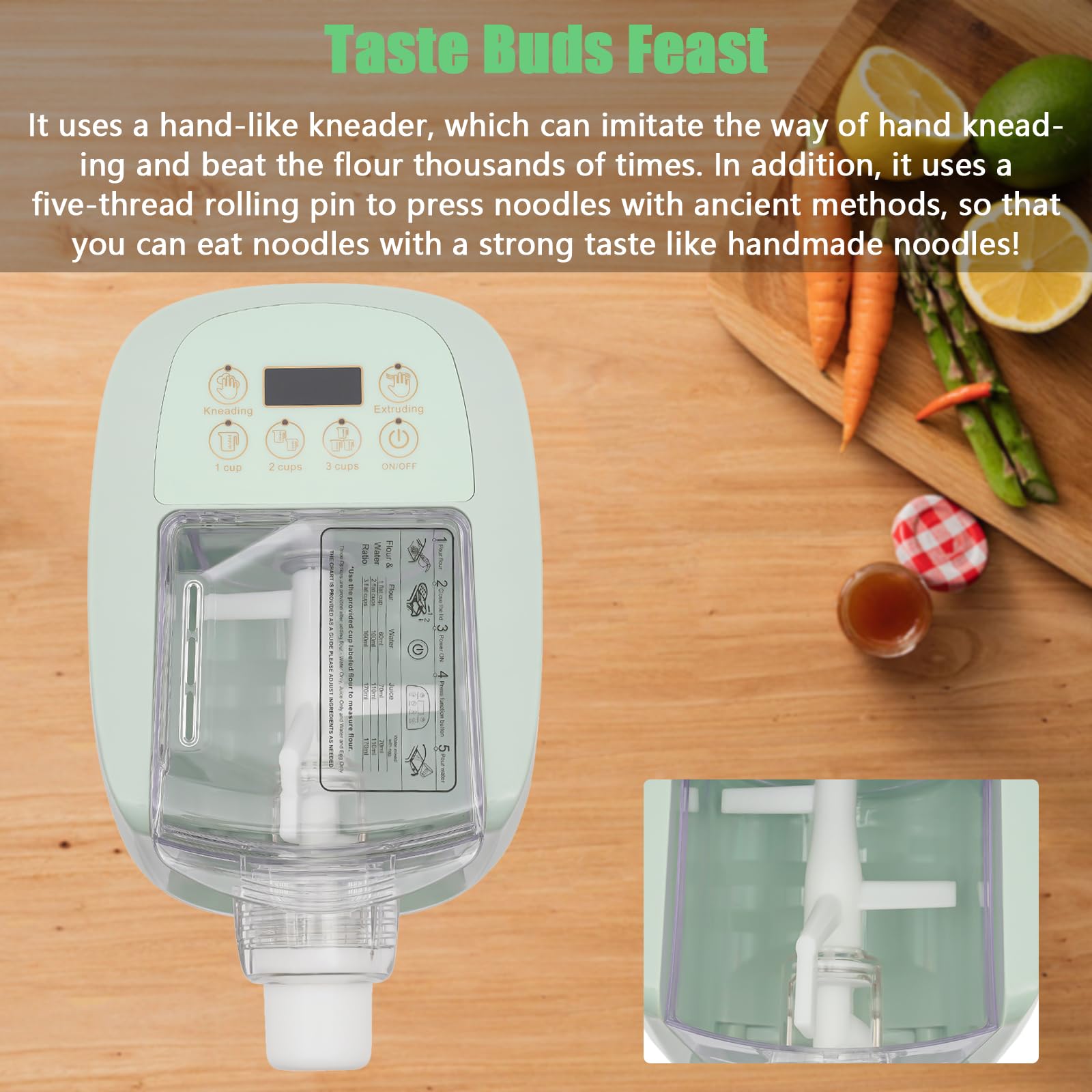 Electric Pasta Noodle Machine, - Pasta Measuring Tool recension och pris