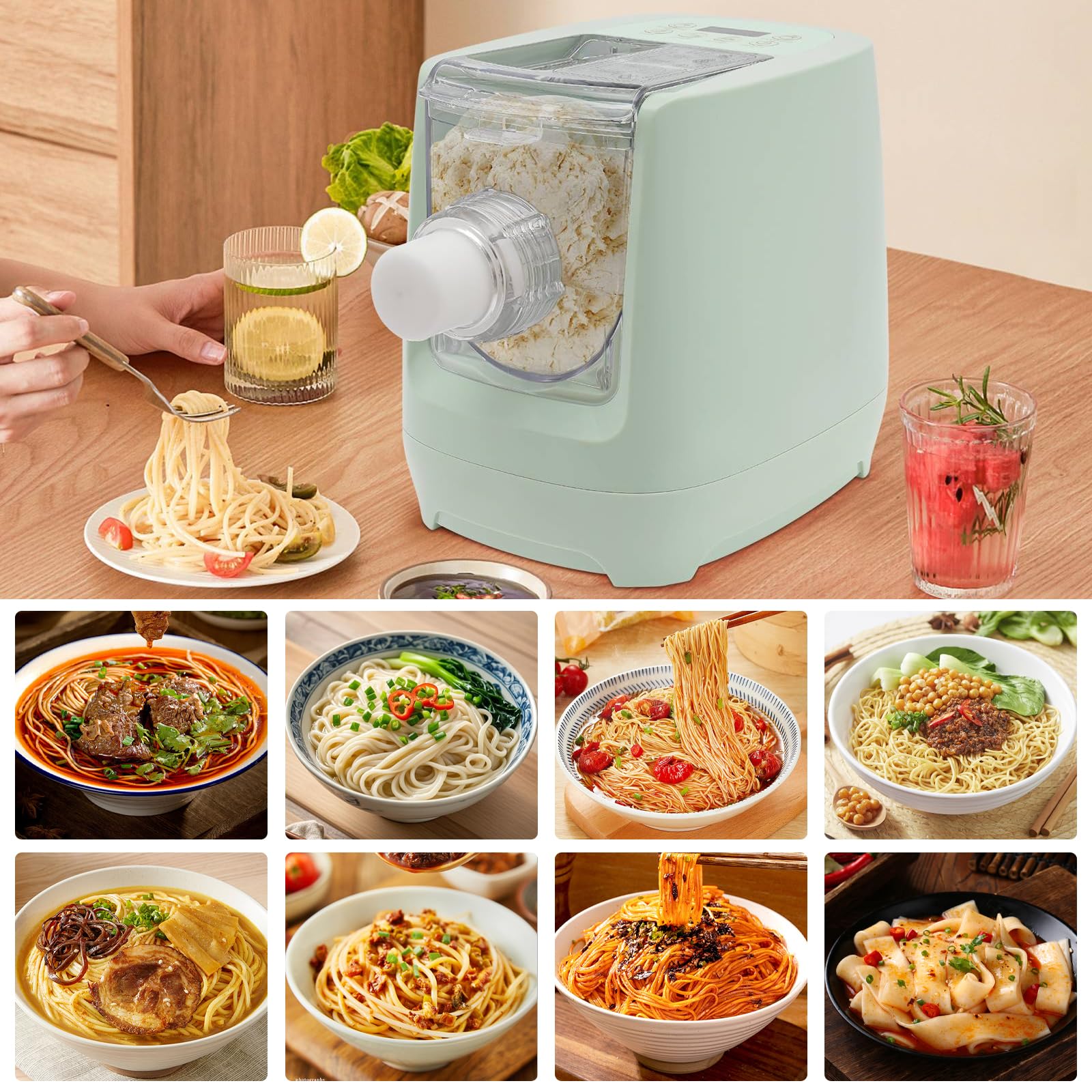 Electric Pasta Noodle Machine, - Pasta Measuring Tool recension och pris