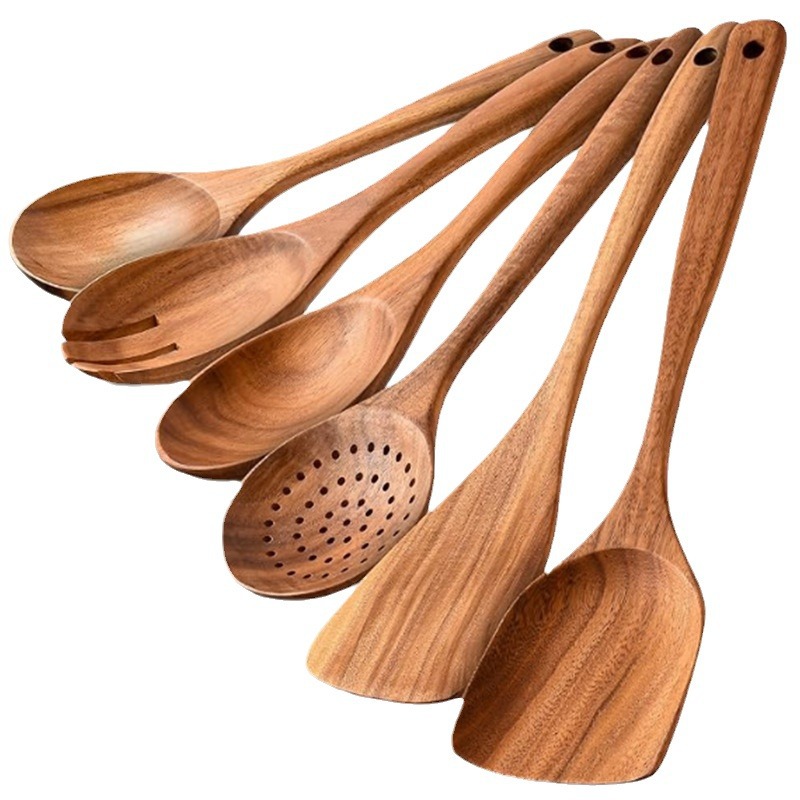 6PCS Wood Kitchenware Cooking  - Kitchen Gadgets Under 100 recension och pris