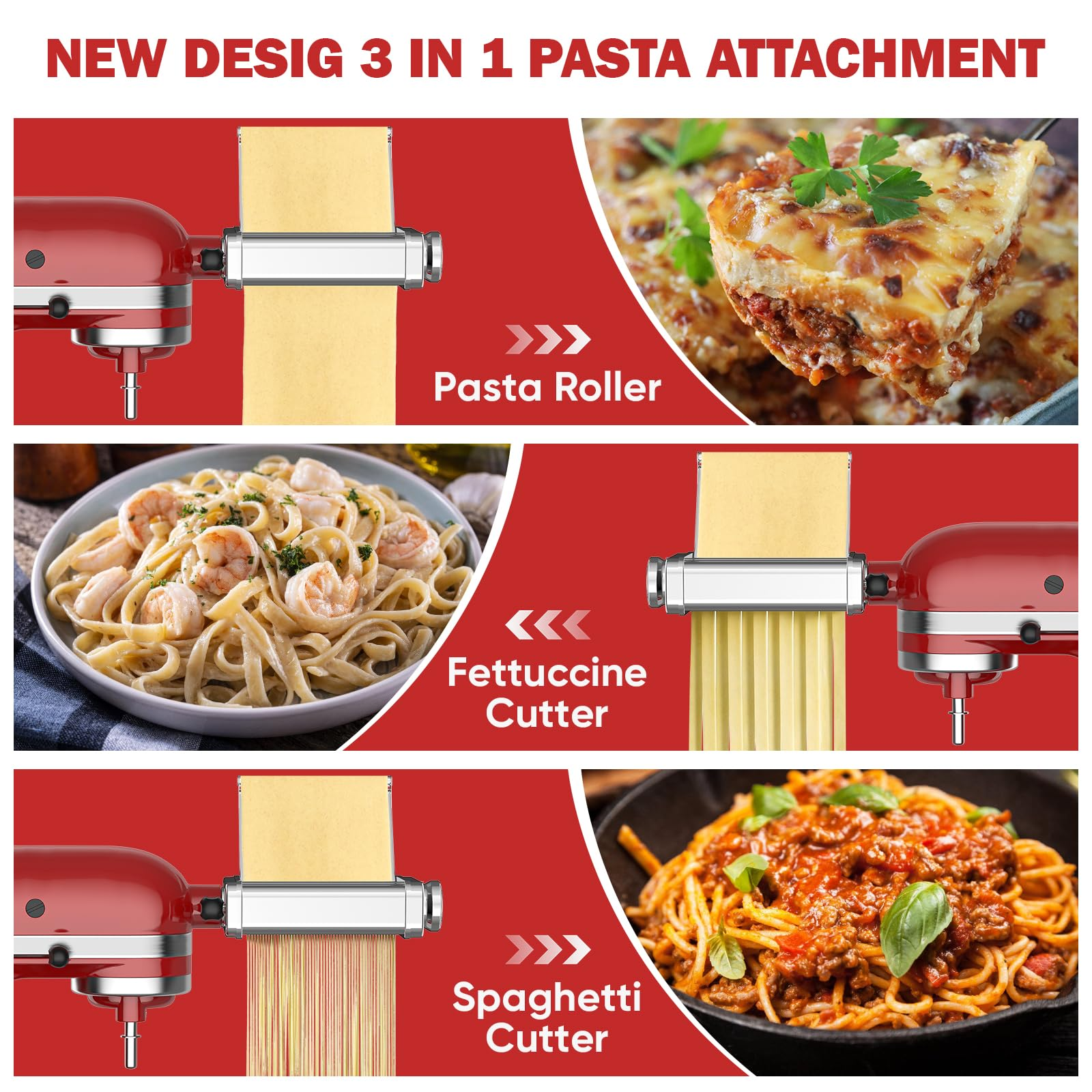 Gvode 3 in 1 Pasta Attachment  - Kitchen Gadgets Useful recension och pris