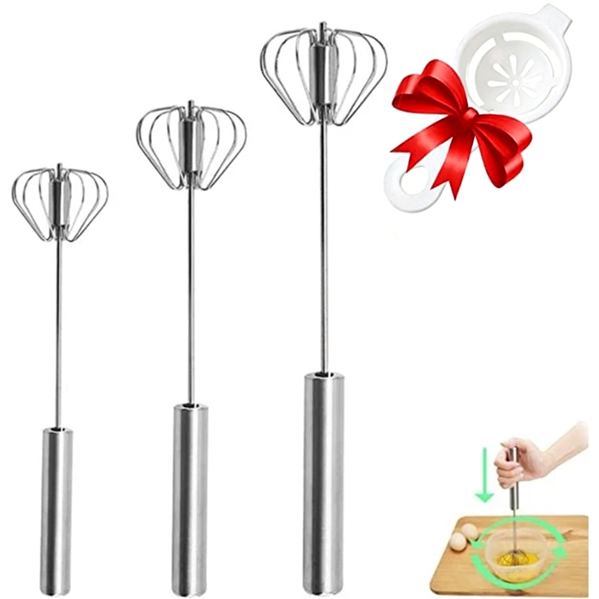1/3pcs Stainless Steel Egg Bea - Kitchen Gadgets Blender recension och pris