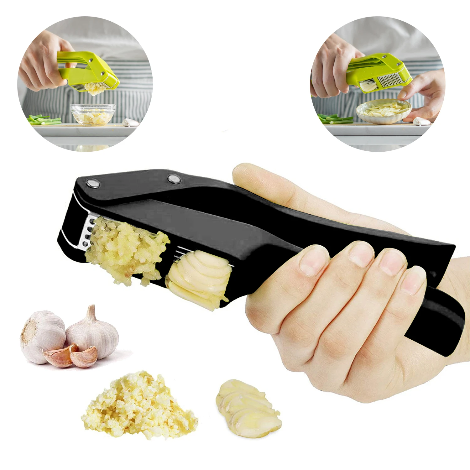 2 in 1 Garlic Ricer and Slicer - Kitchen Gadgets Useful recension och pris
