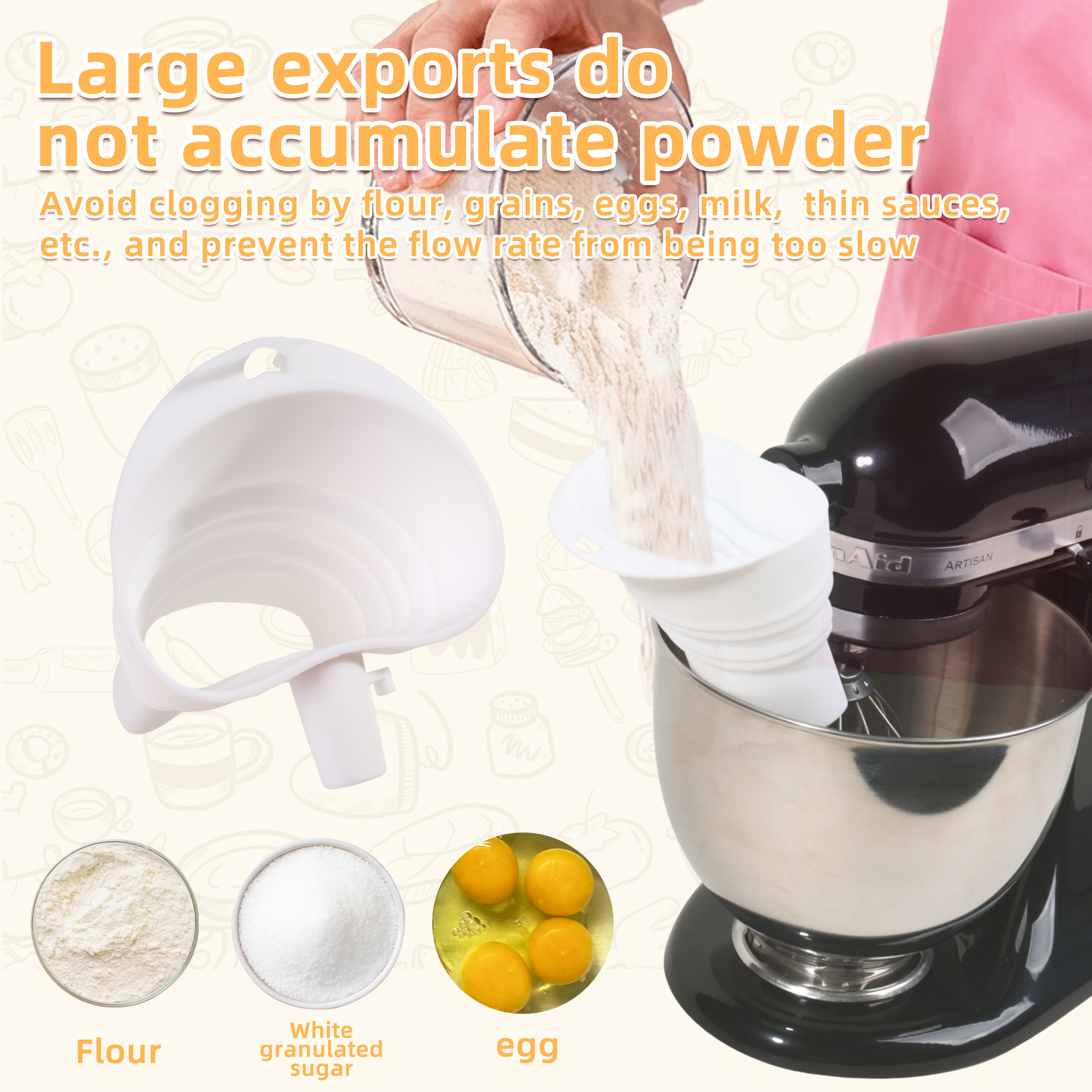 1/3pcs mix Silicone Flour Funn - Kitchen Gadgets Blender recension och pris